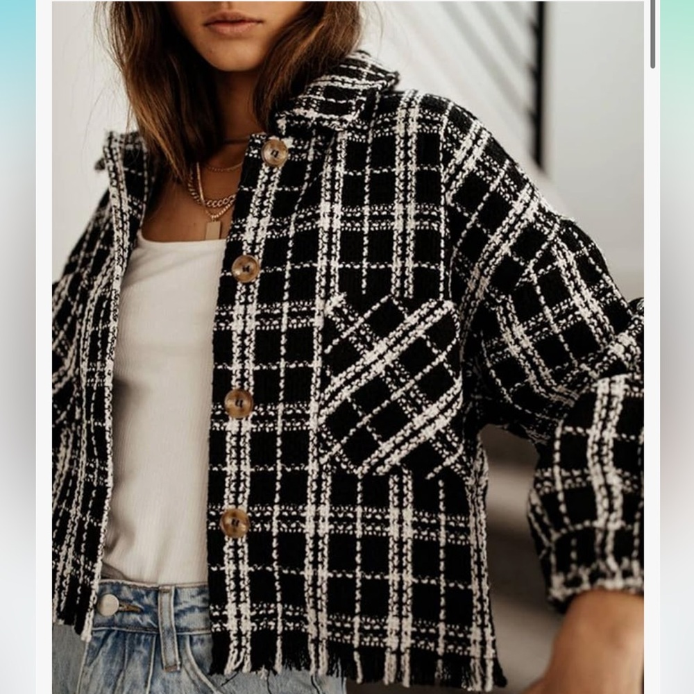 NWT Bohme Cropped tweed jacket